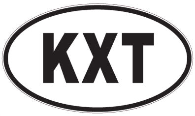 KXT - 3 Letter Initials Oval Magnet