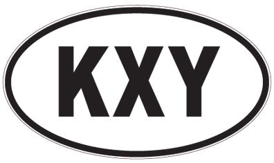 KXY - 3 Letter Initials Oval Magnet