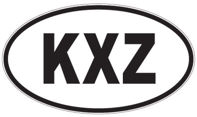 KXZ - 3 Letter Initials Oval Magnet
