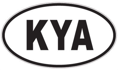 KYA - 3 Letter Initials Oval Sticker