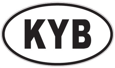 KYB - 3 Letter Initials Oval Magnet