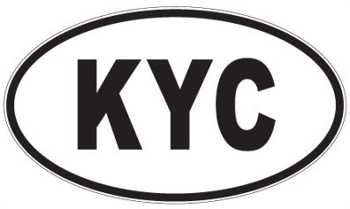 KYC - 3 Letter Initials Oval Magnet