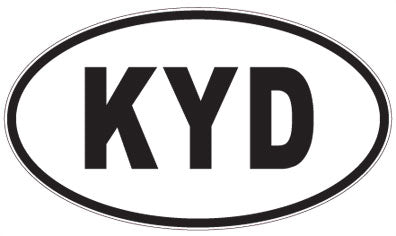 KYD - 3 Letter Initials Oval Magnet
