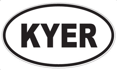 KYER - Oval Sticker