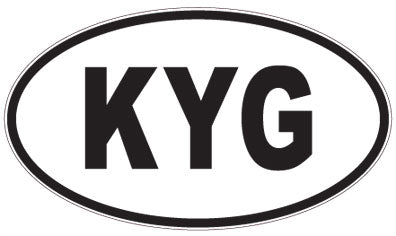 KYG - 3 Letter Initials Oval Sticker