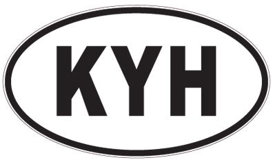 KYH - 3 Letter Initials Oval Sticker
