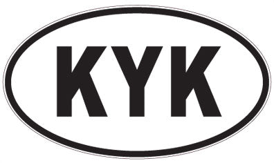 KYK - 3 Letter Initials Oval Magnet