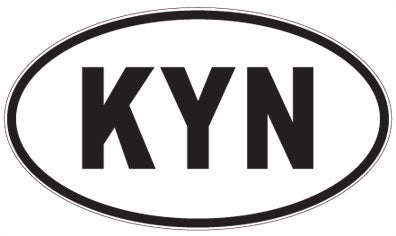 KYN - 3 Letter Initials Oval Magnet