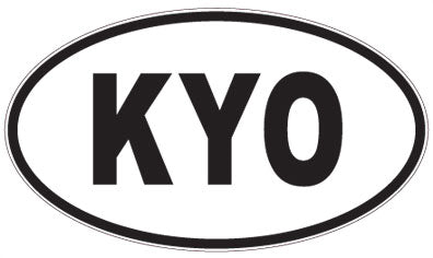 KYO - 3 Letter Initials Oval Sticker