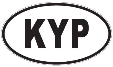 KYP - 3 Letter Initials Oval Magnet