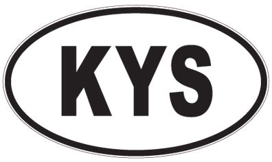KYS - 3 Letter Initials Oval Magnet