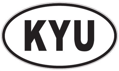 KYU - 3 Letter Initials Oval Magnet