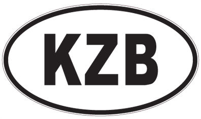 KZB - 3 Letter Initials Oval Magnet
