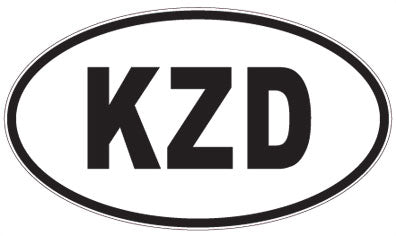 KZD - 3 Letter Initials Oval Magnet