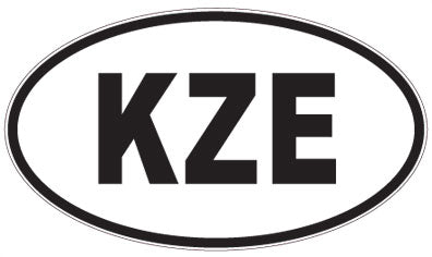KZE - 3 Letter Initials Oval Magnet