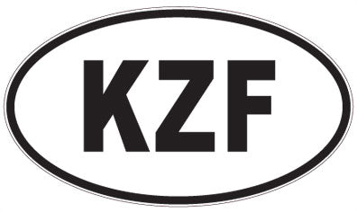 KZF - 3 Letter Initials Oval Magnet