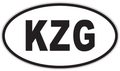 KZG - 3 Letter Initials Oval Magnet
