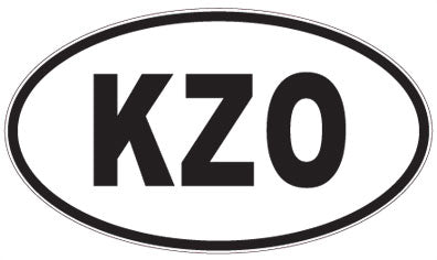 KZO - 3 Letter Initials Oval Sticker