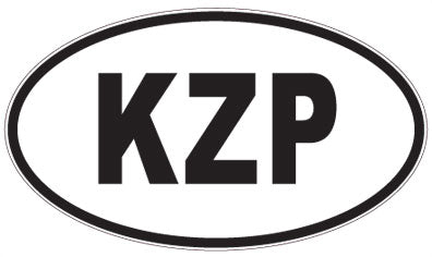KZP - 3 Letter Initials Oval Magnet