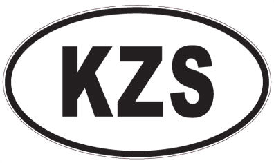 KZS - 3 Letter Initials Oval Sticker