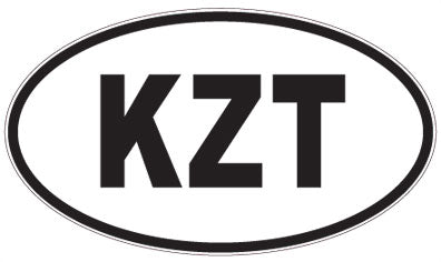 KZT - 3 Letter Initials Oval Sticker