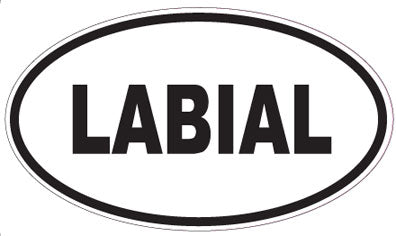 LABIAL - Oval Sticker