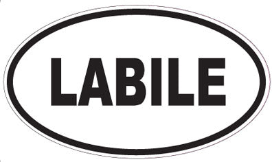 LABILE - Oval Sticker