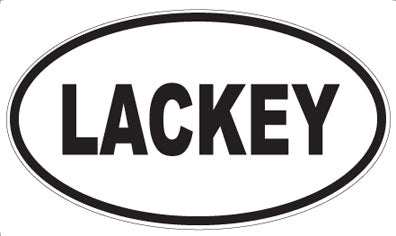 LACKEY - Oval Magnet