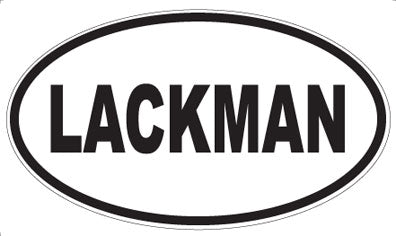 LACKMAN - Oval Sticker