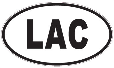 LAC - 3 Letter Initials Oval Magnet