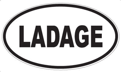 LADAGE - Oval Sticker