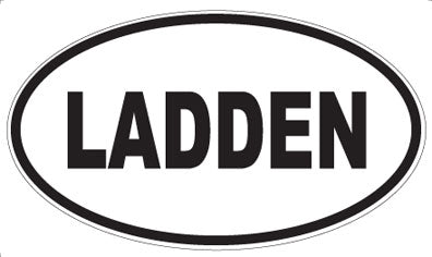 LADDEN - Oval Magnet