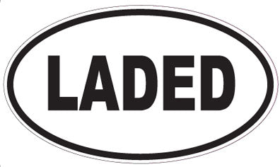 LADED - Oval Sticker