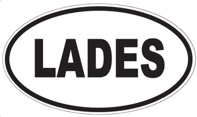 LADES - Oval Sticker