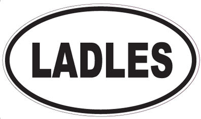 LADLES - Oval Sticker