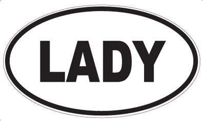 LADY - Oval Sticker