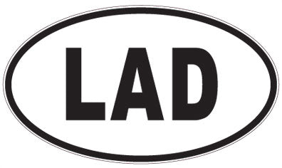 LAD - 3 Letter Initials Oval Magnet