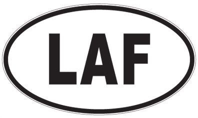 LAF - 3 Letter Initials Oval Sticker
