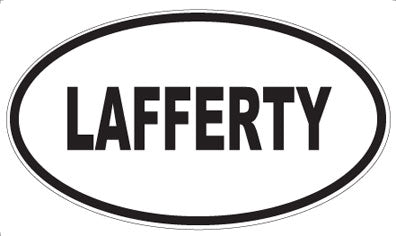 LAFFERTY - Oval Sticker