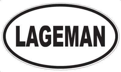 LAGEMAN - Oval Magnet