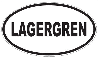 LAGERGREN - Oval Sticker