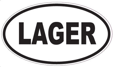 LAGER - Oval Magnet