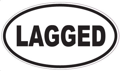 LAGGED - Oval Sticker