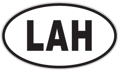 LAH - 3 Letter Initials Oval Sticker
