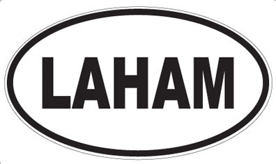 LAHAM - Oval Sticker