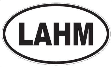 LAHM - Oval Sticker