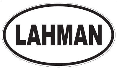 LAHMAN - Oval Sticker