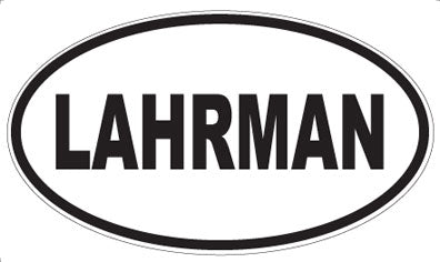LAHRMAN - Oval Sticker