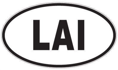 LAI - 3 Letter Initials Oval Sticker