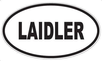 LAIDLER - Oval Sticker
